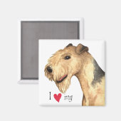 Ik hou van mijn Lakeland Terrier Magneet (Voorkant / Achterkant)