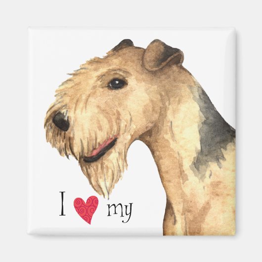 Ik hou van mijn Lakeland Terrier Magneet (Voorkant)