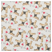 Ik hou van mijn Lakeland Terrier Stof (Swatch)