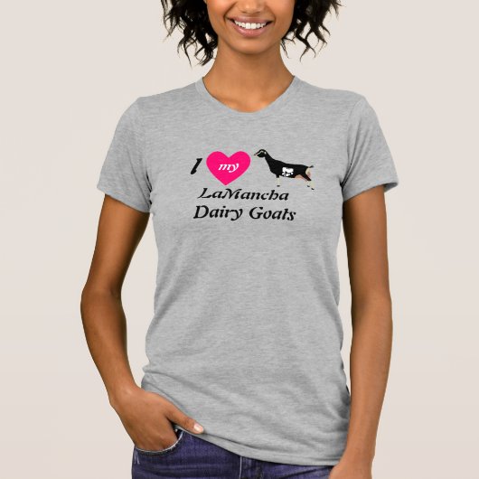 Ik hou van mijn LaMancha Dairy Goats T-shirt (Voorkant)