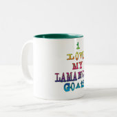 Ik hou van mijn LaMancha Goats Tweekleurige Koffiemok (Voorkant links)