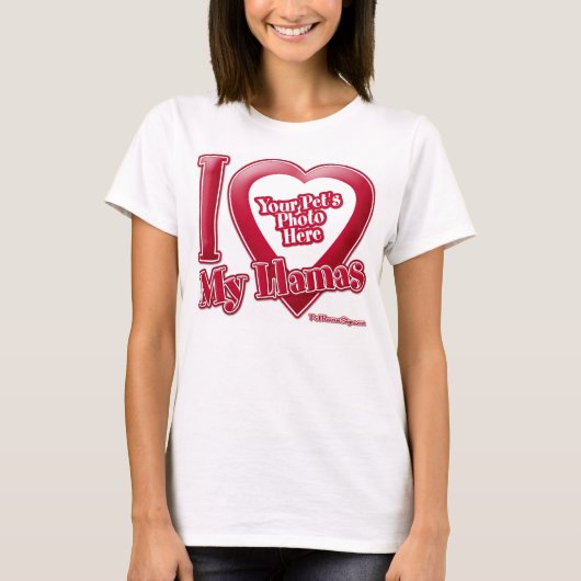 Ik hou van mijn lama's - Foto T-shirt (Voorkant)