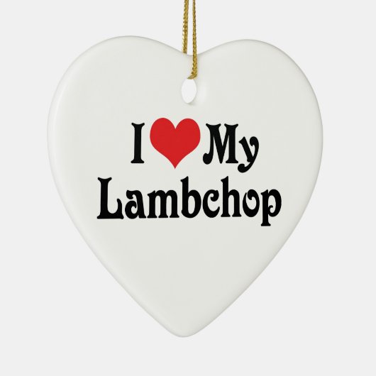 Ik hou van mijn Lambchop Keramisch Ornament (Rechts)
