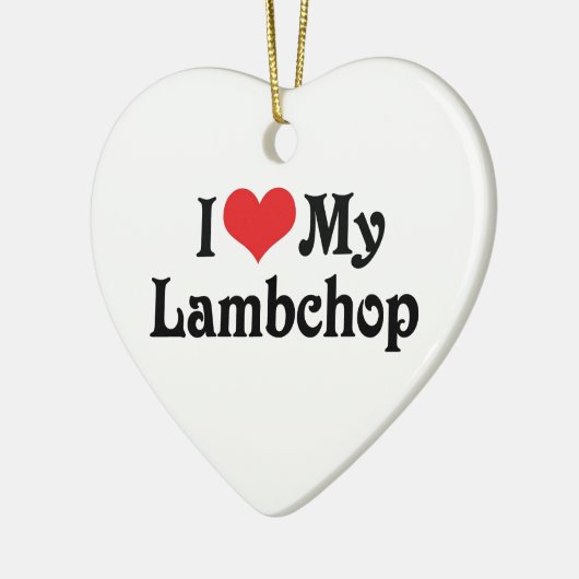 Ik hou van mijn Lambchop Keramisch Ornament (Links)
