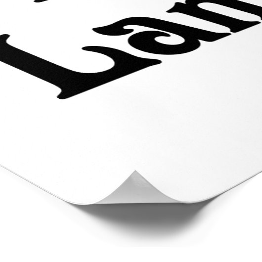 Ik hou van mijn Lambchop Poster (Hoek)