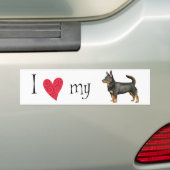 Ik hou van mijn Lancashire Heeler Bumpersticker (Op auto)