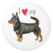 Ik hou van mijn Lancashire Heeler Keramische Knop (Voorkant)