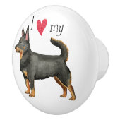 Ik hou van mijn Lancashire Heeler Keramische Knop (Rechts)