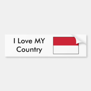 Ik hou van mijn land Indonesië vlag Bumpersticker