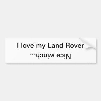 Ik hou van mijn Land Rover, mooie winch... Bumpersticker