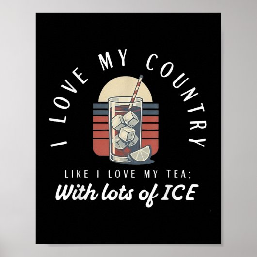 Ik hou van mijn land zoals ik van mijn thee hou me poster (Voorkant)