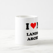 Ik hou van mijn landschapsarchitect koffiemok (Center)