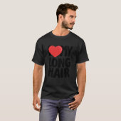 Ik hou van mijn lange haar t-shirt (Voorkant volledig)