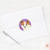 Ik hou van mijn lange kat Chihuahua Ronde Sticker (Envelop)