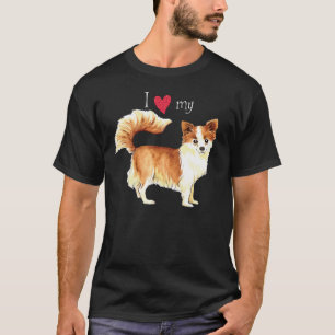 Ik hou van mijn lange kat Chihuahua T-shirt