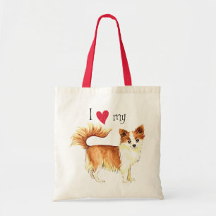 Ik hou van mijn lange kat Chihuahua Tote Bag