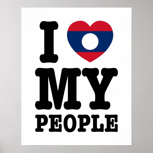 Ik hou van mijn Laotiaanse volk Poster (Voorkant)