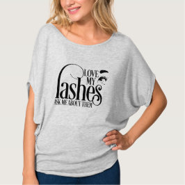 Ik hou van mijn Lashes Flowy T-Shirt