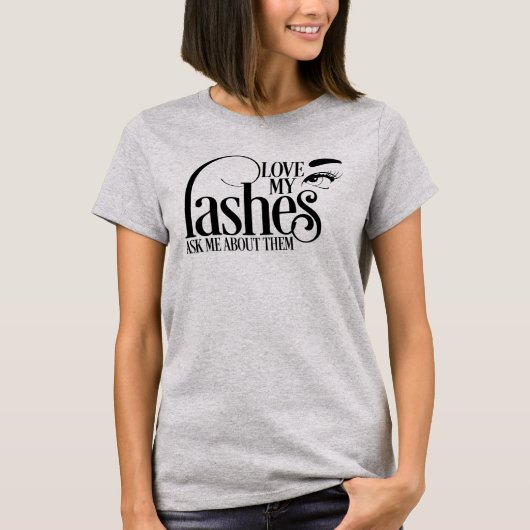 Ik hou van mijn Lashes Flowy T-Shirt (Voorkant)