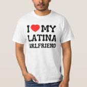 Ik hou van mijn latina vriendin heet vriendin bf t-shirt (Voorkant)