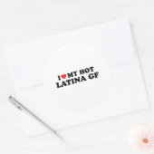 Ik hou van mijn latina Vriendin... ik hou van mijn Ronde Sticker (Envelop)