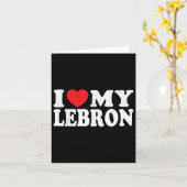 Ik hou van mijn Lebron Funny I Heart My Lebron Val Kaart (Gele Bloem)