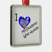 Ik hou van mijn leerlingen met versiering van auti metalen ornament (Rechts)