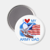 Ik hou van mijn leger vader Tshirts en geschenken Magneet (Voorkant / Achterkant)