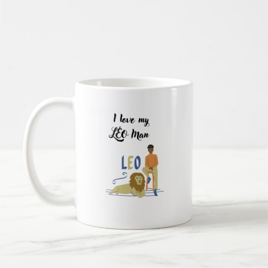 Ik hou van mijn Leo Man Koffiemok (Links)