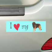 Ik hou van mijn Leonberger Bumpersticker (Op auto)
