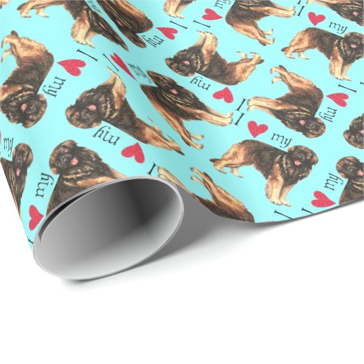 Ik hou van mijn Leonberger Cadeaupapier (Rol Hoek)