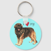 Ik hou van mijn Leonberger Sleutelhanger (Voorkant)