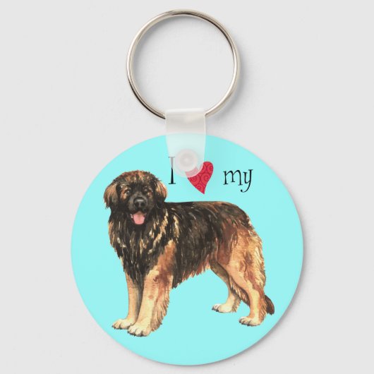 Ik hou van mijn Leonberger Sleutelhanger (Voorkant)