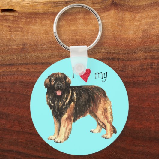 Ik hou van mijn Leonberger Sleutelhanger (Voorkant)