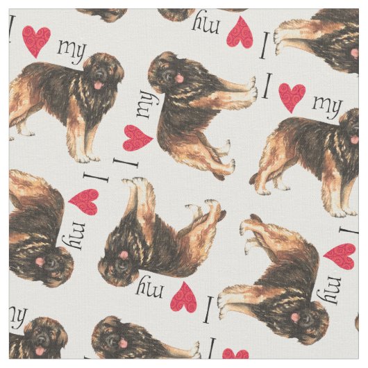 Ik hou van mijn Leonberger Stof (Close Up)