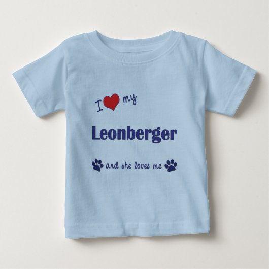 Ik hou van mijn Leonberger (Vrouw Dog) (Voorkant)