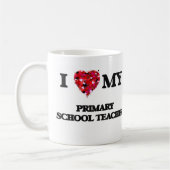 Ik hou van mijn leraar basisschool koffiemok (Links)