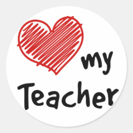 Ik hou van mijn leraar dank je vierkante sticker