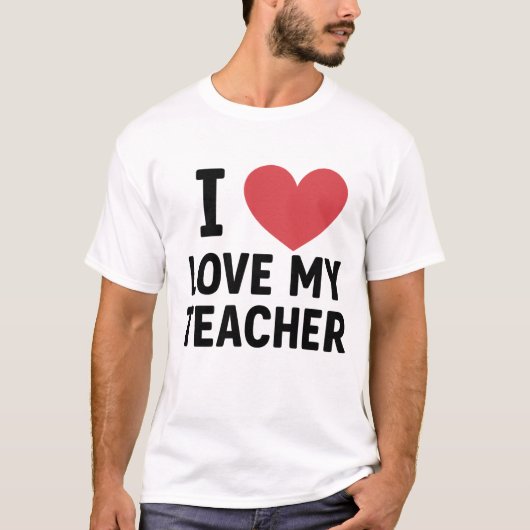 Ik hou van mijn leraar t-shirt (Voorkant)