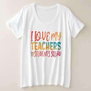 IK HOU VAN MIJN LEREN. GROTE MAAT T-SHIRT
