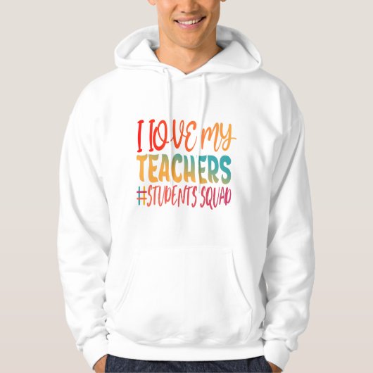 IK HOU VAN MIJN LEREN. HOODIE (Voorkant)