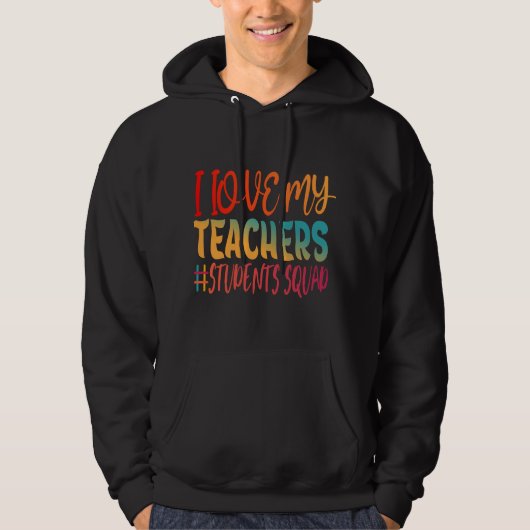 IK HOU VAN MIJN LEREN. HOODIE (Voorkant)