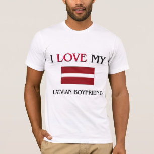 Ik hou van mijn Letse vriend Boyvriend T-shirt