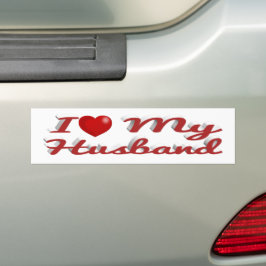 Ik hou van mijn leuke rode tekst bumpersticker