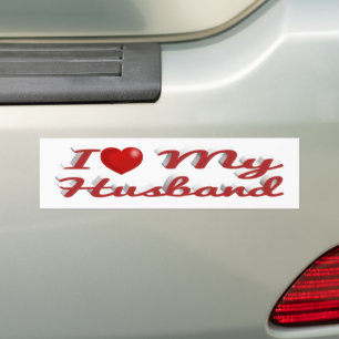 Ik hou van mijn leuke rode tekst bumpersticker