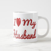 Ik hou van mijn leuke rode tekst grote koffiekop (Rechts)