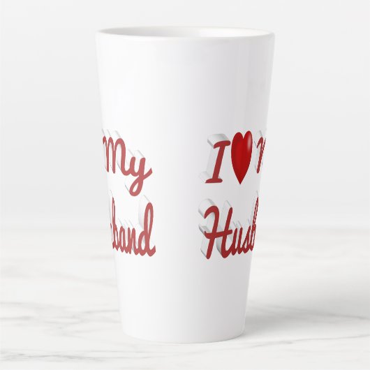 Ik hou van mijn leuke rode tekst latte mok (Voorkant)