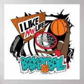 "Ik hou van mijn leven" basketbal poster (Voorkant)