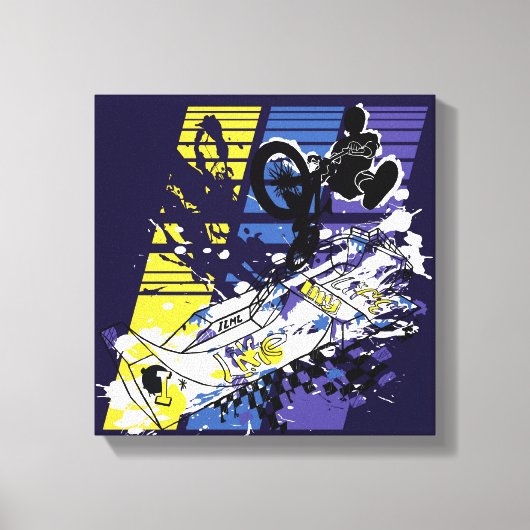 "Ik hou van mijn leven" BMX canvas Afdruk (Voorkant)