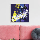 "Ik hou van mijn leven" BMX canvas Afdruk (Insitu (Woonkamer))